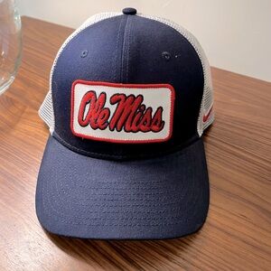 Nike Ole Miss Trucker Hat - Navy and White